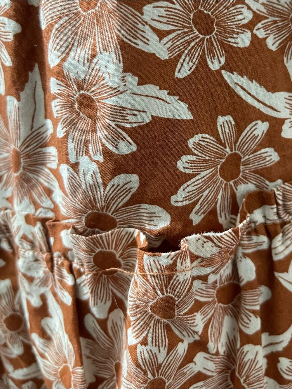 GAP Kids Burnt Orange Cotton Dress with Relaxed Fit Size Medium